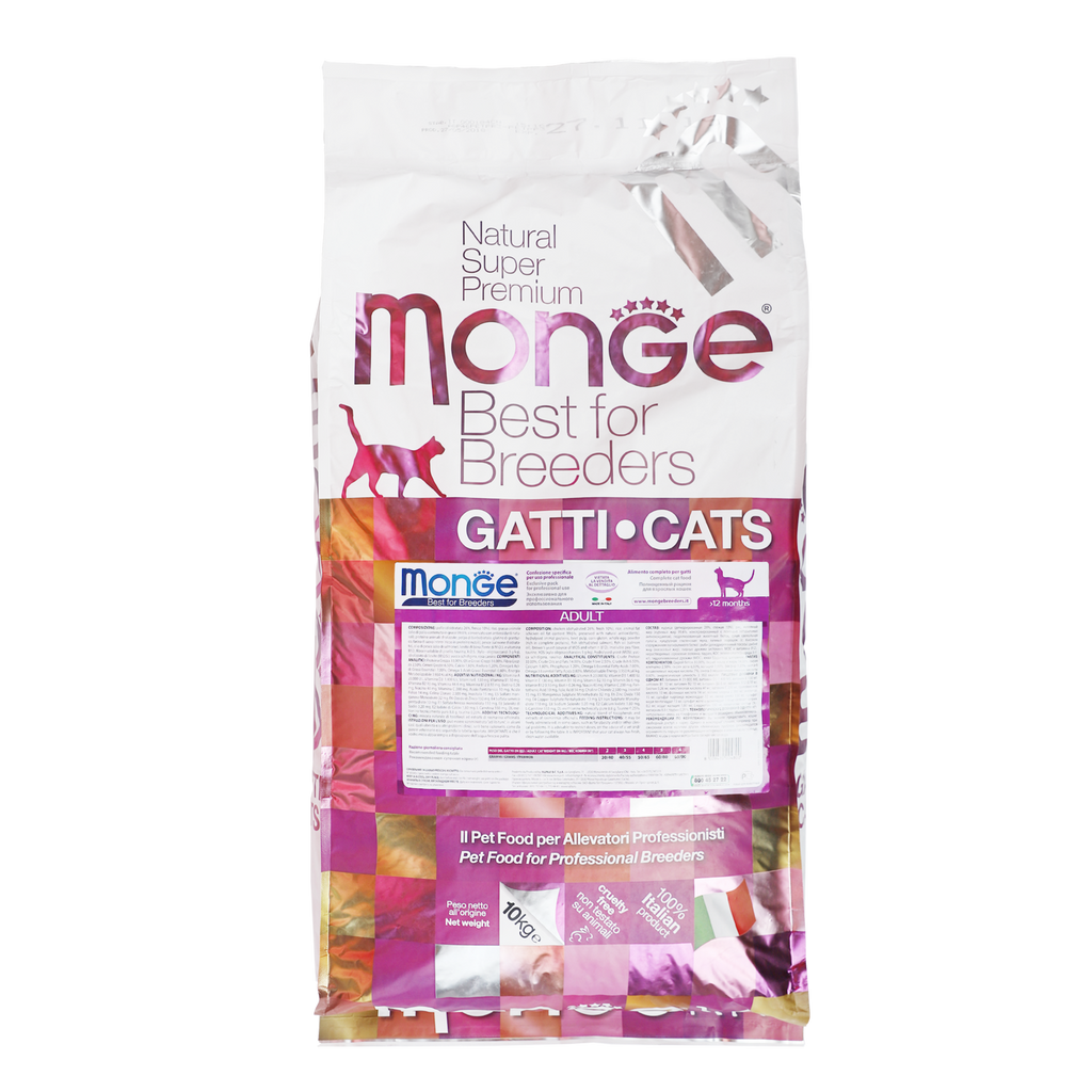 Monge Super Premium Natural Dry Cat Food - Adult (10kg).