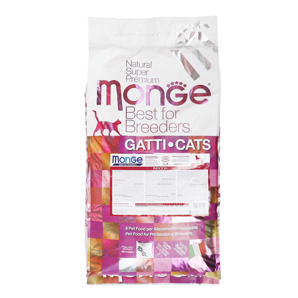 Monge Super Premium Natural Dry Cat Food - Indoor (10kg).