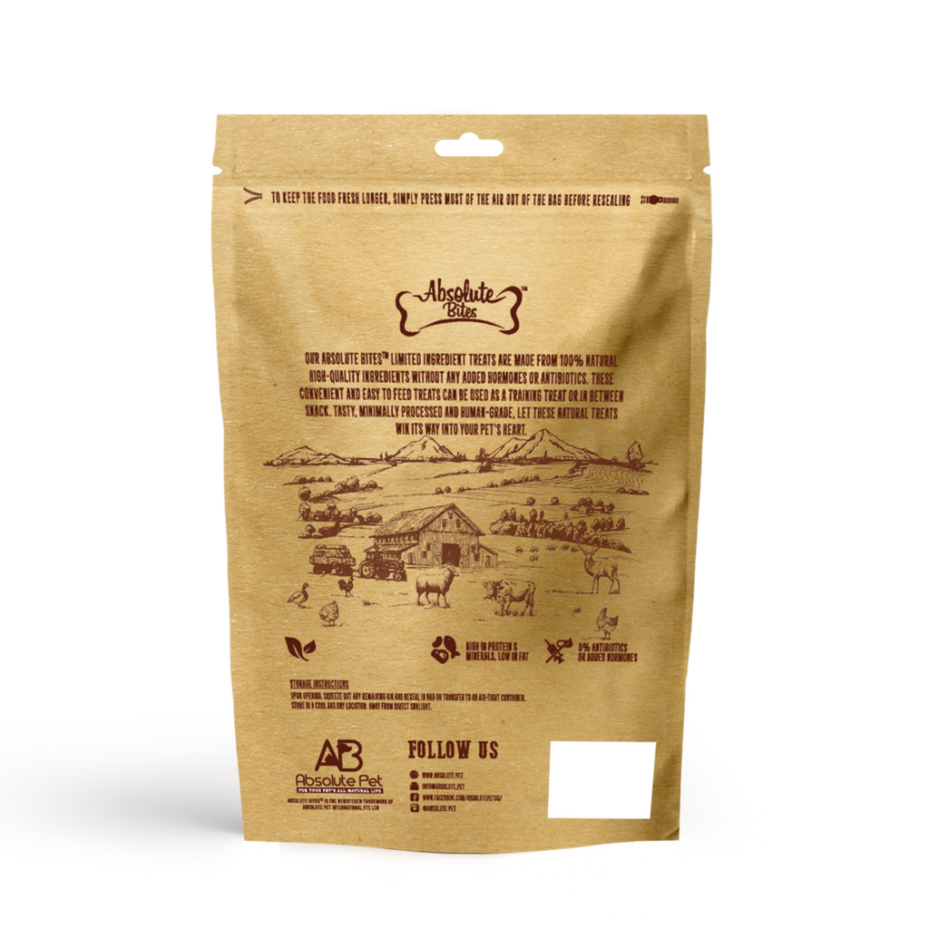 Absolute Bites Single Ingredient Freeze Dried Raw Treats for Dogs - Lamb (80g).