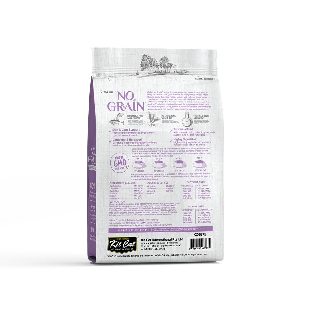 Kit Cat No Grain Dry Cat Food - Tuna & Salmon (Sample).