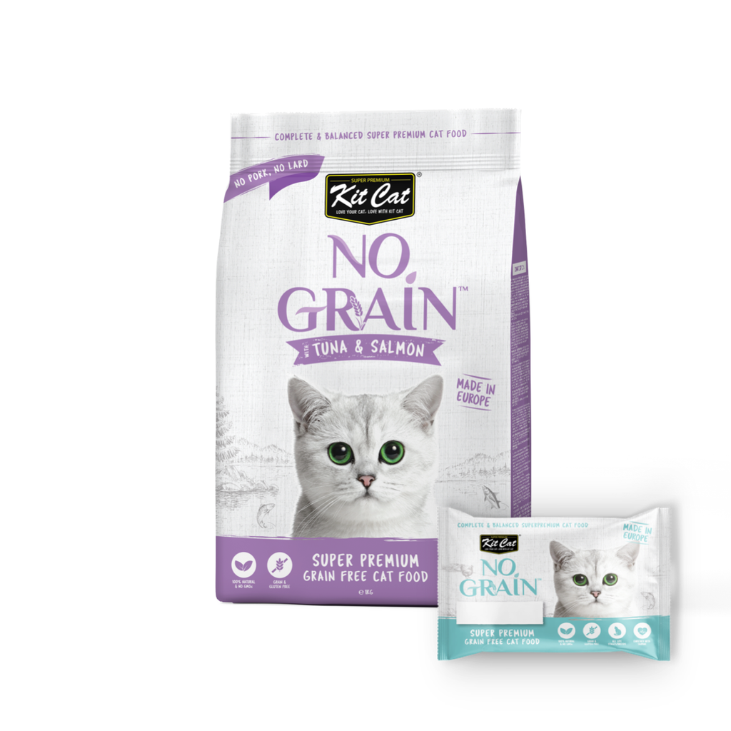 Kit Cat No Grain Dry Cat Food - Tuna & Salmon (Sample).
